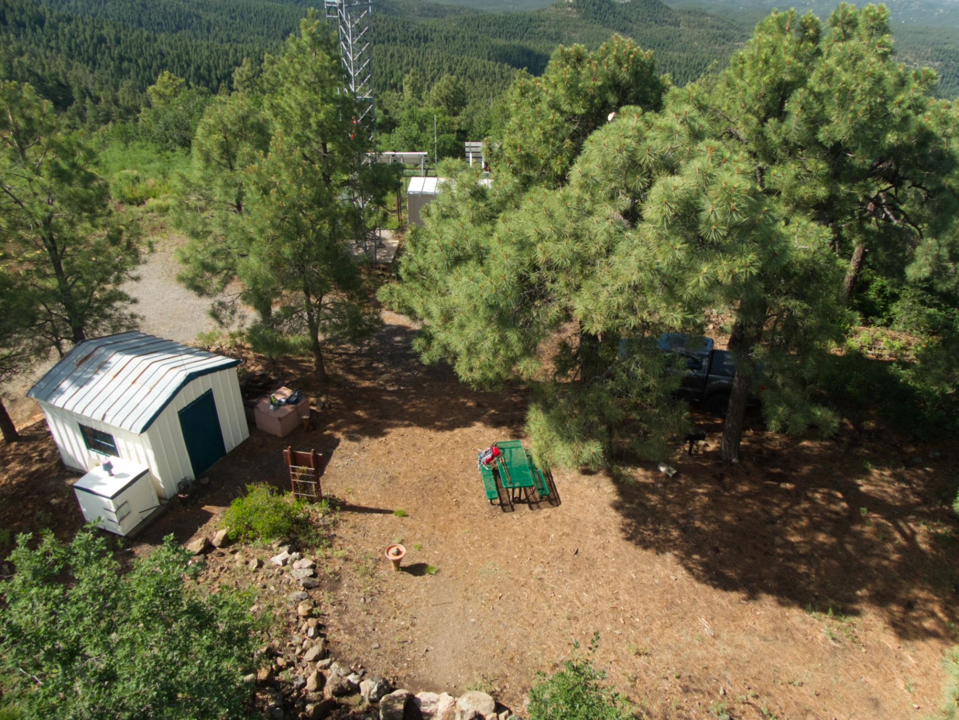 Looking down from the Signal Peak fire tower